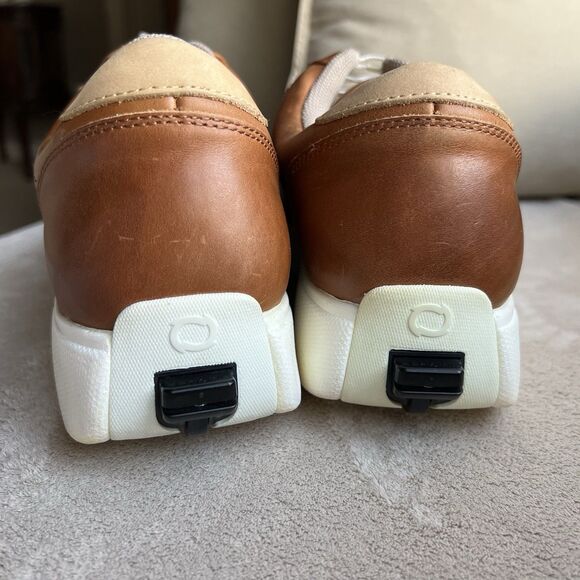 ZeroTie Backswing Blucher FG WR Brown Leather Golf Shoe Men 8.5 Hands Free - Picture 10 of 16